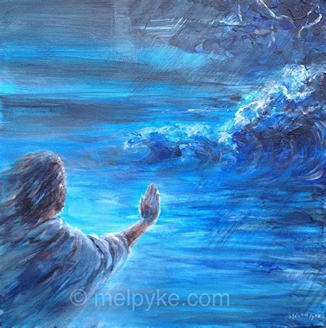 Jesus Calms The Storm By Melani Pyke Acrylic 12 X 12 Calming The