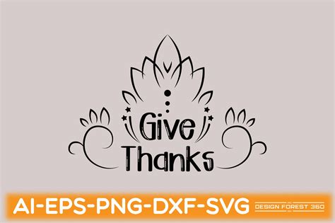 Give Thanks Graphic By Design Forest 360 · Creative Fabrica