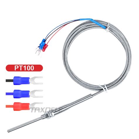 M Acero Inoxidable Rtd Pt Sonda De Temperatura Termopar Rosca M