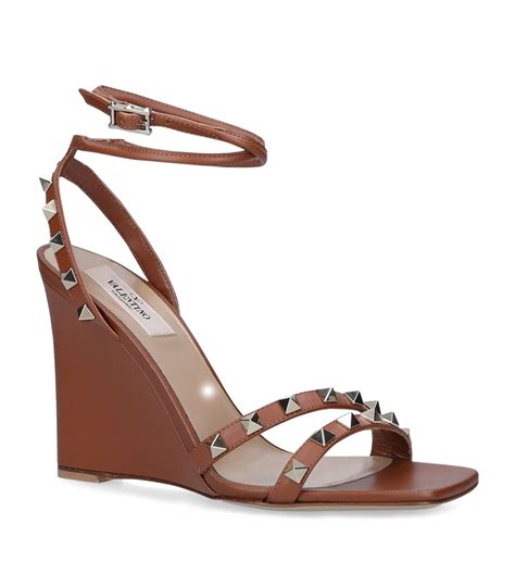 Valentino Valentino Garavani Rockstud Wedge Sandals 100 Harrods Hk