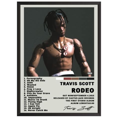 Travis Scott Rodeo Plakat Obraz Z Albumem W Ramce Prezent Obraz Muzyka