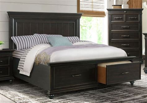 Slater Black King Storage Bed Evansville Overstock Warehouse