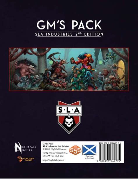 Sla Industries 2nd Edition Gms Pack Nightfall Games Sla