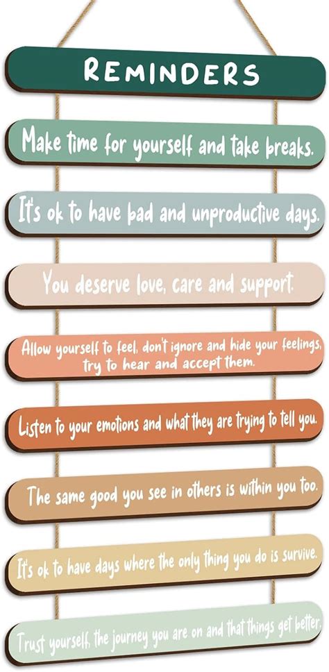 Amazon Mental Health Reminders Wall Decors Wooden Hanging Wall Art