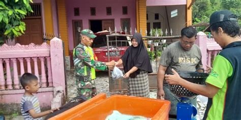 Dukung Ketahanan Pangan Babinsa Samadua Dampingi Pemdes Bagikan Hasil