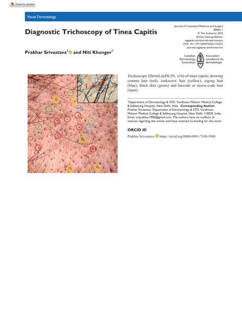 Pdf Diagnostic Trichoscopy Of Tinea Capitis