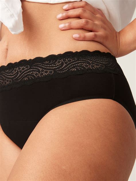 Modibodi Sensual Hi Waist Bikini Heavy Overnight Black Xs Stk Menstruasjon Og Pms