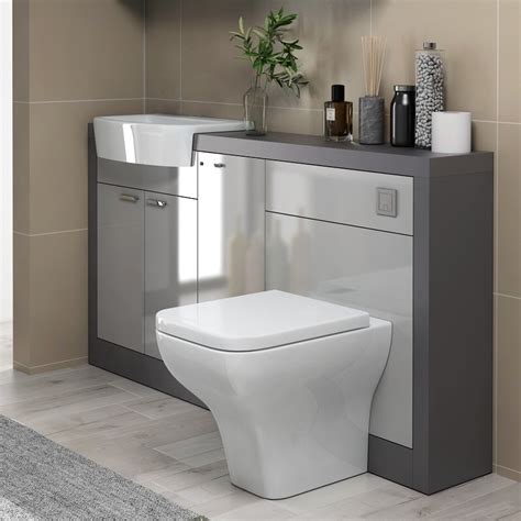 Grove 1500 Grey Vanity Unit Buy Online At Bathroom City Fitted