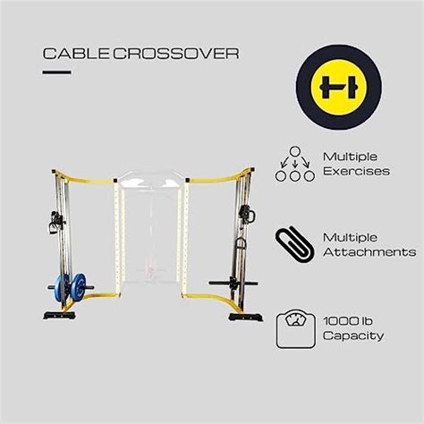 Hulkfit Cable Crossover Weightlifting Pulley System Multi Function