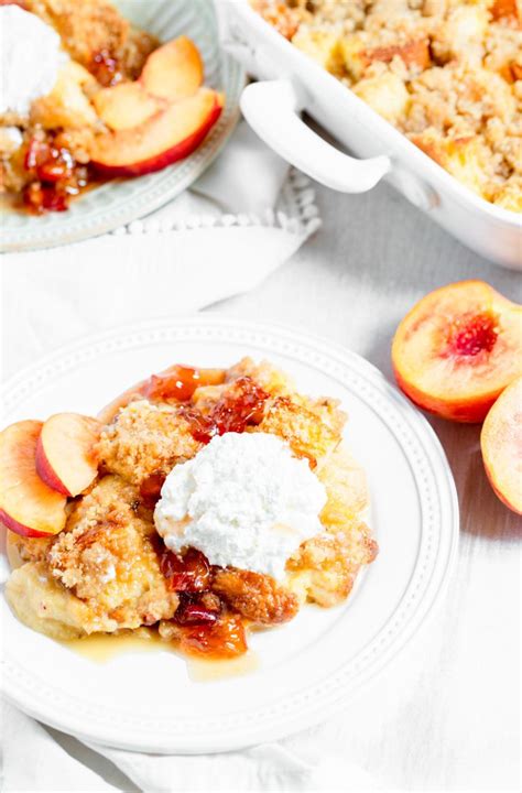 Overnight Peaches And Cream French Toast Casserole