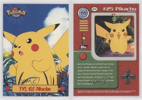 Topps Pokemon Tv Animation Edition Series Pikachu Tv U Ebay