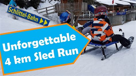 Unforgettable 4 Km Sled Run Elm Switzerland Youtube