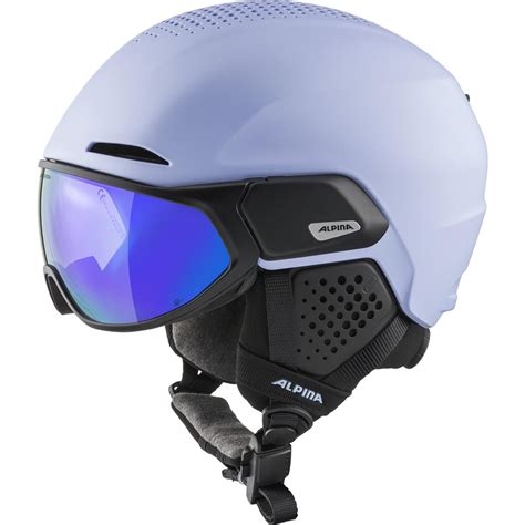 Alpina Alto Q Lite Visier Skihelm Lilac Black Mat Sportkopf Helme