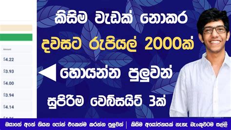 How To Earn E Money Sinhala 2024 Top 3 Micro Jobs Websites Sinhala