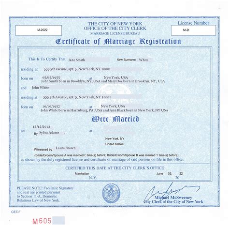 Apostille for New York Marriage Certificate - Foreign Documents Express - New York Apostille ...