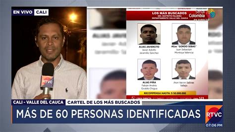 Revelan cartel de los delincuentes más buscados en el Valle del Cauca