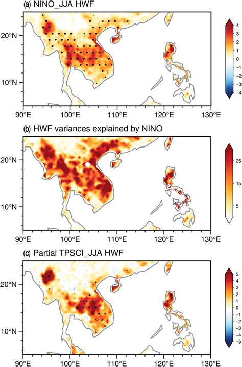 A Regression Map Of The Summer Heat Wave Frequency HWF Unit Day