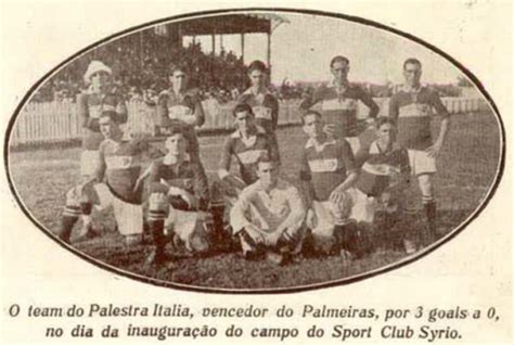 Amistoso em 1919 Palestra Italia 3 a 0 Associação Athletica das