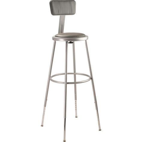 Nps Height Adjustable Heavy Duty Vinyl Padded Steel Stool With