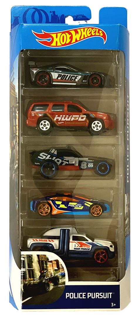 Buy Hot Wheels Pursuit 5 Pack 05 Corvette C6r 07 Chevy Tahoe Enforcer Speed Trap And