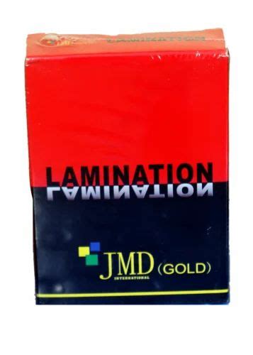 Jmd Gold X Mm Micron High Gloss Laminated Pouch For Id Card