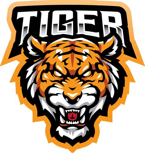 Tiger Head Esport Mascot Logo Design By Visink TheHungryJPEG