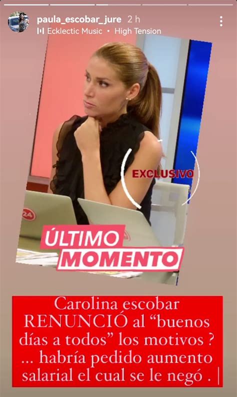 Otro Terremoto En Tvn Aseguran Que Carolina Escobar Habr A Renunciado