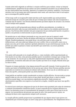 Gran Consejo Si Usted Est Pensando En La Cirug A Est Tica Pdf