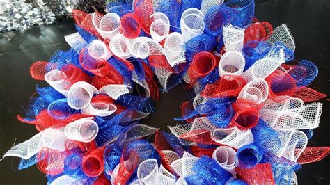 Diy Patriotic Deco Mesh Wreath Dollar Tree Under Th Of July