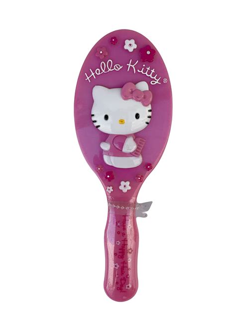 Hello Kitty Hair Brush Floral Kitty Pink Handled Kids Hairbrush