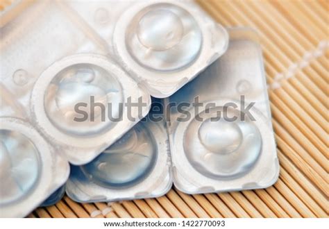 New Contact Lenses Containers Ophthalmology Medicine Stock Photo