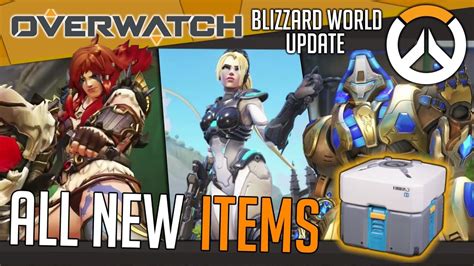 Overwatch All New Skins Cosmetics [blizzard World Update] Youtube