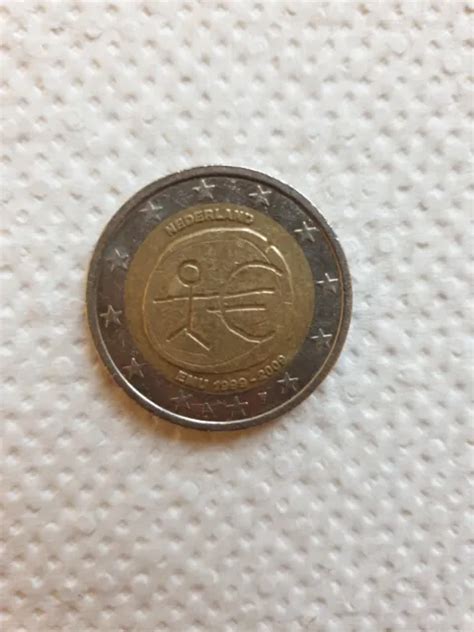 2 EURO MÜNZE mit Strichmännchen Nederland EMU 1999 2009 selten EUR 500