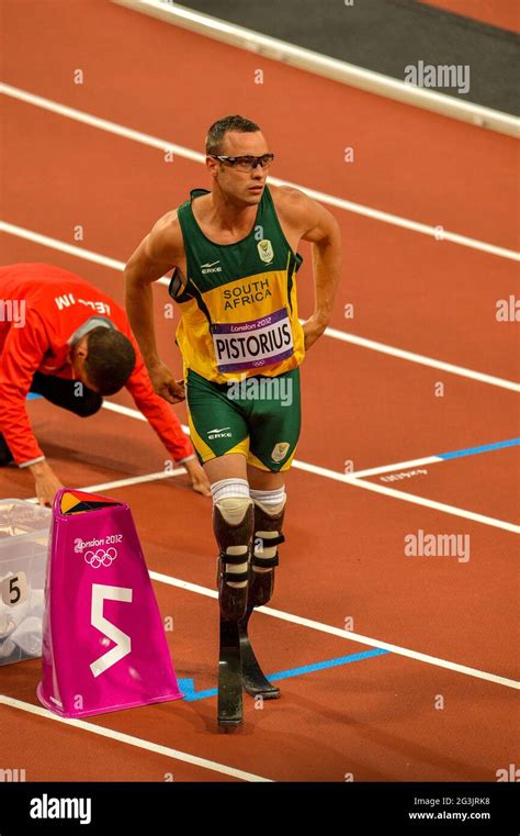 LONDON ENGLAND AUGUST 5 Oscar Pistorius Of South African In The