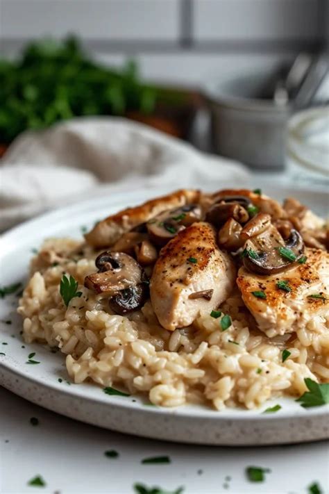 Risotto de calabacin y champiñones