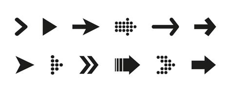 Cone De Seta Conjunto De Vetores De Setas Pretas Na Moda Cole O De