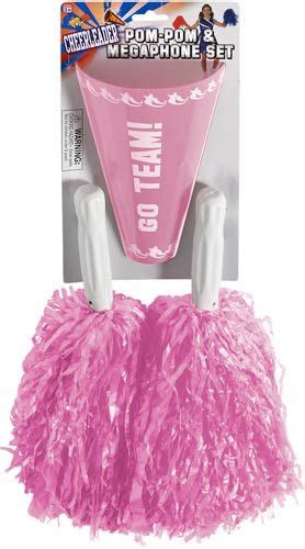 Pink Cheerleader Pom Poms And Megaphone Toddler Girl Halloween