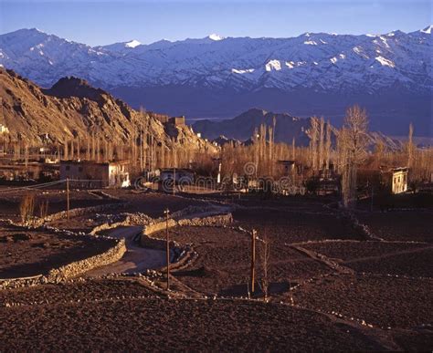 winter  leh ladakh stock image image  houses time