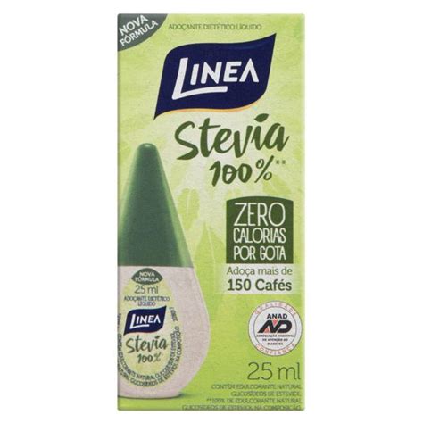 Adoçante Líquido Stevia Linea Caixa 25ml Supermercado Trento