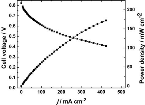 Pem Fuel Cell Polarization And Power Density Curves With A Cathode