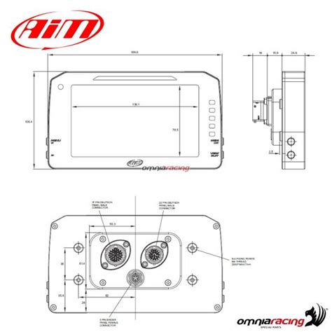 Strumentazione Digitale AIM MXP Display TFT 6 Cruscotto Per Auto Con