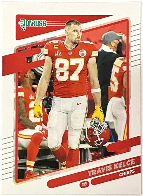 Travis Kelce 2021 Panini Donruss Football Kansas City Chiefs Card KBK