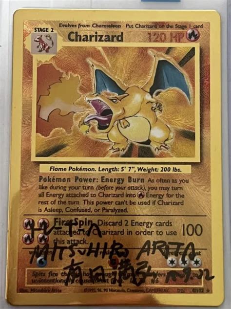 Charizard Sign Mitsuhiro Arita Pok Mon Celebrations Upc Eur