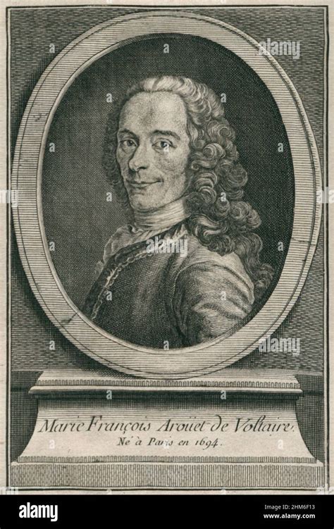 A Portrait Of The French Writer And Philosopher Voltaire Real Name