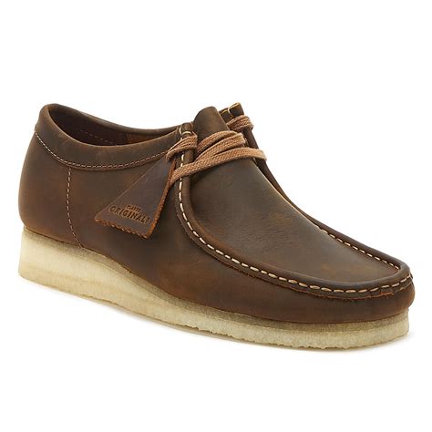 Clarks Originals Wallabee Mens Beeswax Leather Shoes in Brown for Men | Lyst UK