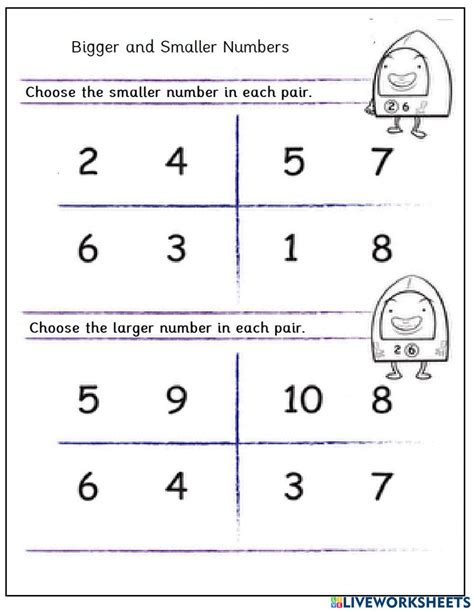 Compare Number Worksheets Free Practice Math Printables For Kids