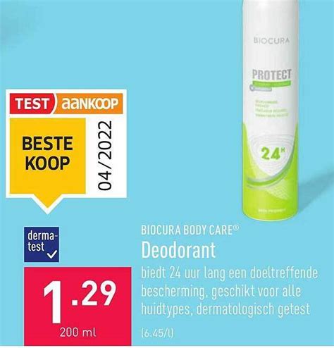 Biocura Body Care Deodorant Promotie Bij Aldi