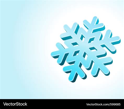 3d snowflake Royalty Free Vector Image - VectorStock