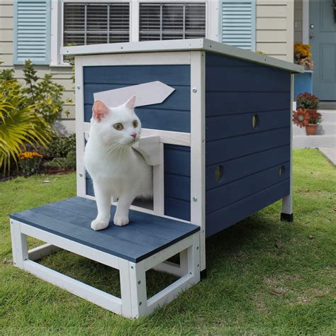 Rockever Outdoor Cat House 2 Story Outdoor Houses For