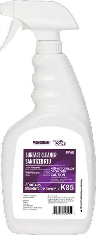 Monogram Clean Force Surface Cleaner Sanitizer Rtu